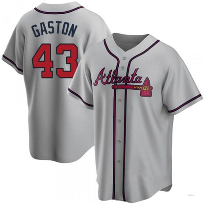 Atlanta Braves #43 Cito Gaston Gray Road Jersey Stitches Baseball Jerseys