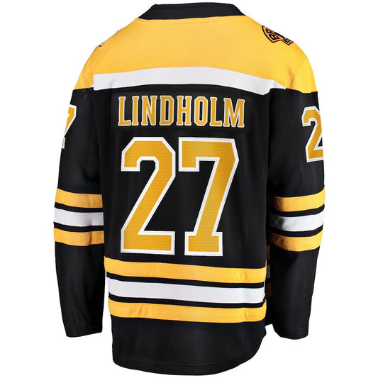 B.Bruins #27 Hampus Lindholm Fanatics Branded Home Breakaway Player Jersey Black Stitched American Hockey Jerseys CustomName