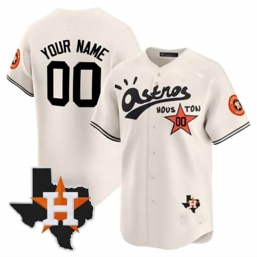 Custom Houston Astros Cactus Jack Style Vapor Premier Limited ¨C All Stitched Baseball Jersey