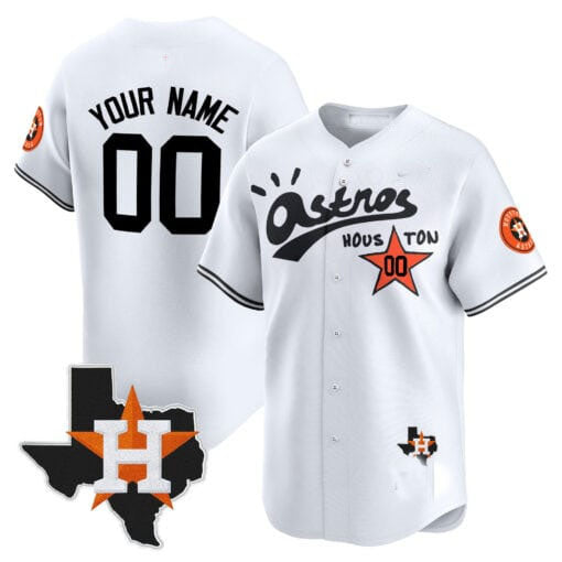Custom Houston Astros Cactus Jack Style Vapor Premier Limited ¨C All Stitched Baseball Jersey