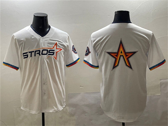 Houston Astros Team Big Logo White 2025 City Connect Limited Stitched Baseball Jerseys