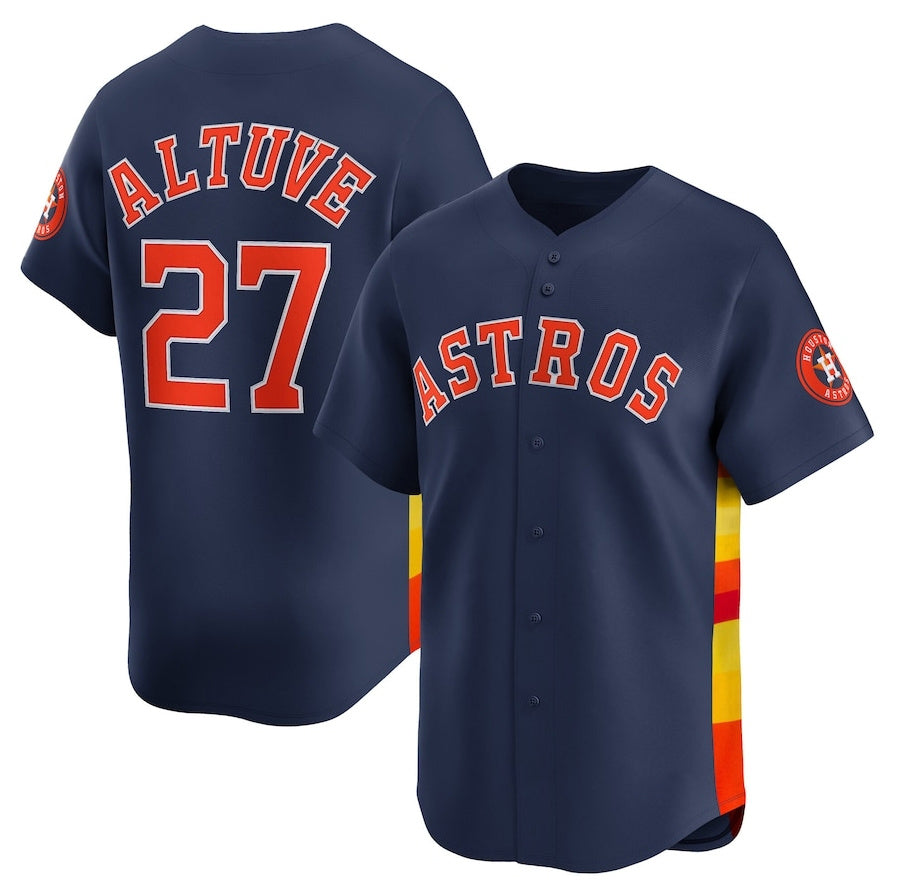 Houston Astros #27 Jose Altuve Alternate Limited Player Jersey - Navy Stitched Baseball Jersey