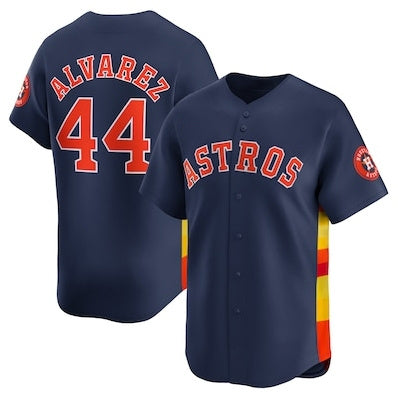 Houston Astros #44 Yordan Alvarez Alternate Limited Player Jersey ¨C Navy Stitched Baseball Jersey