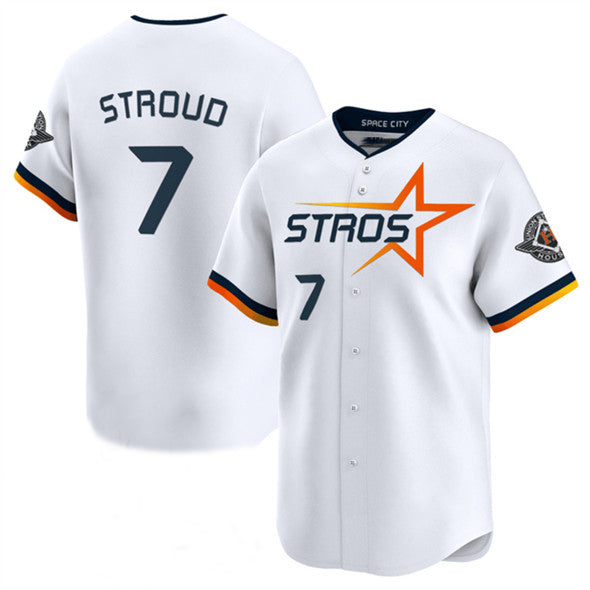 Houston Astros #7 C.J. Stroud White 2025 City Connect Limited Stitched Baseball Jersey