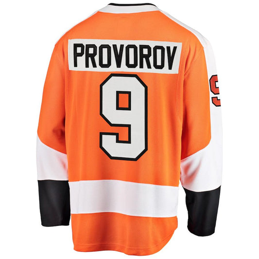 P.Flyers #9 Ivan Provorov Fanatics Branded Breakaway Player Jersey Orange Stitched American Hockey Jerseys CustomName
