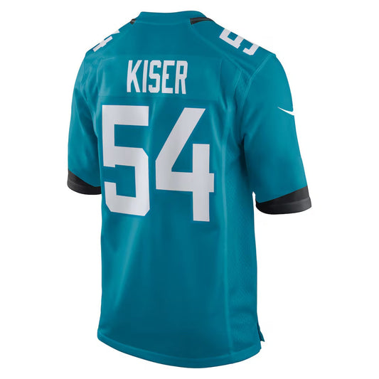 J.Jaguars #54 Jack Kiser Teal Team Game American Football Jersey