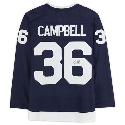 T.Maple Leafs #36 Jack Campbell Fanatics Authentic Autographed 2022 Heritage Classic Jersey Navy Stitched American Hockey Jerseys CustomName