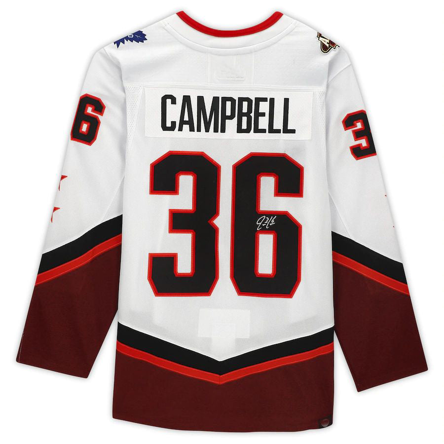 T.Maple Leafs #36 Jack Campbell Fanatics Authentic Autographed 2022 All-Star Game White Stitched American Hockey Jerseys CustomName