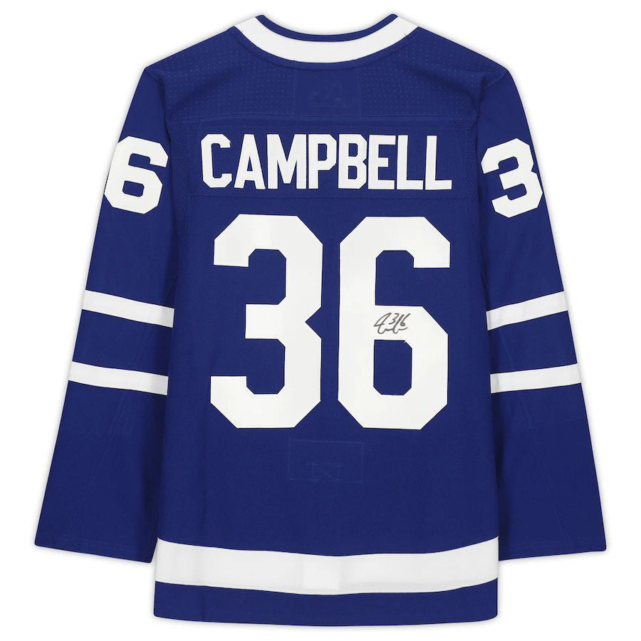 T.Maple Leafs #36 Jack Campbell Fanatics Authentic Autographed Jersey Blue Stitched American Hockey Jerseys CustomName
