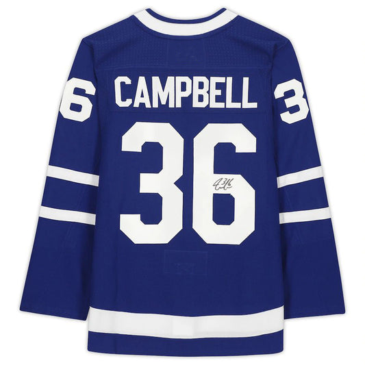 T.Maple Leafs #36 Jack Campbell Fanatics Authentic Autographed Jersey Blue Stitched American Hockey Jerseys CustomName