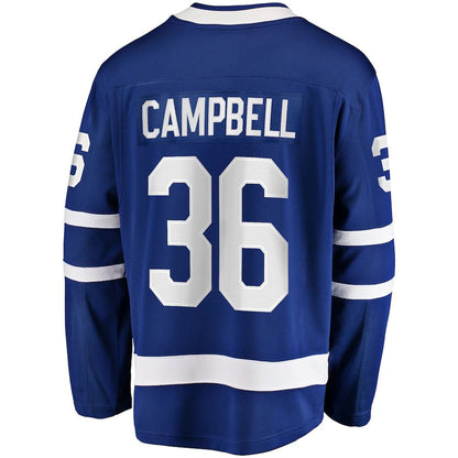T.Maple Leafs #36 Jack Campbell Fanatics Branded Home Breakaway Player Jersey Blue Stitched American Hockey Jerseys CustomName