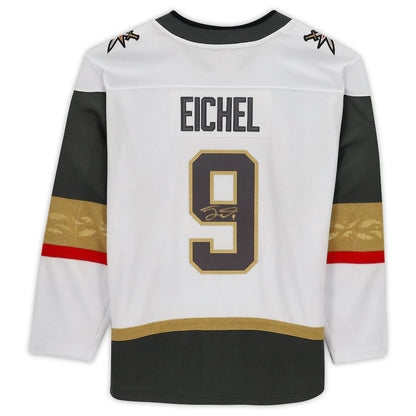 V.Golden Knights #9 Jack Eichel Fanatics Authentic Autographed Fanatics Breakaway Jersey White Stitched American Hockey Jerseys CustomName