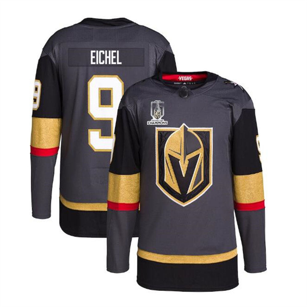 V.Golden Knights #9 Jack Eichel 2023 Stanley Cup Champions Authentic Alternate Player Jersey - Gray Hockey Jerseys CustomName