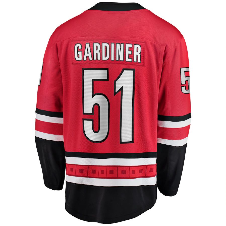 C.Hurricanes #51 Jake Gardiner Fanatics Branded Home Breakaway Player Jersey Red Stitched American Hockey Jerseys CustomName
