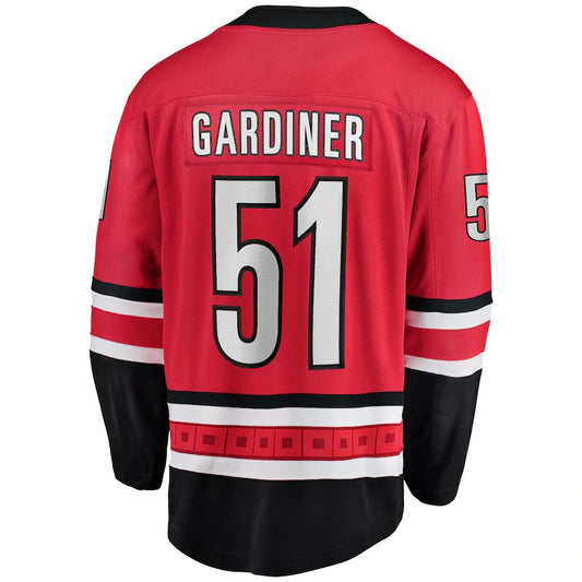 C.Hurricanes #51 Jake Gardiner Fanatics Branded Home Breakaway Player Jersey Red Stitched American Hockey Jerseys CustomName