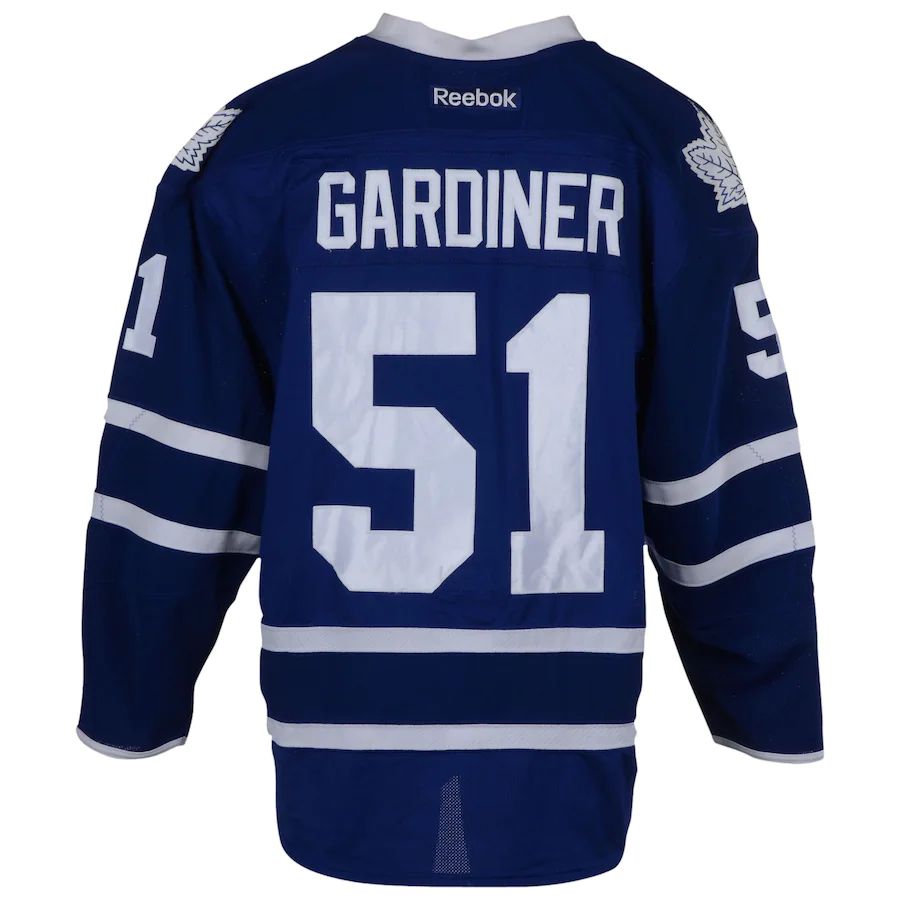 T.Maple Leafs #51 Jake Gardiner Fanatics Authentic Game-Used  from the 2015-16 Season Blue Stitched American Hockey Jerseys CustomName