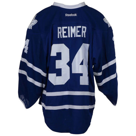 T.Maple Leafs #34 James Reimer Fanatics Authentic Game-Used from the 2015-16 Season Blue Stitched American Hockey Jerseys CustomName