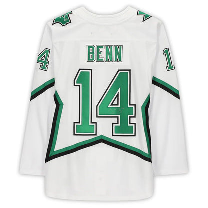 D.Stars #14 Jamie Benn Fanatics Authentic Autographed 2020-21 Reverse Retro White Stitched American Hockey Jerseys CustomName