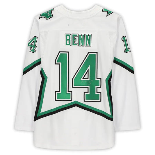 D.Stars #14 Jamie Benn Fanatics Authentic Autographed 2020-21 Reverse Retro White Stitched American Hockey Jerseys CustomName