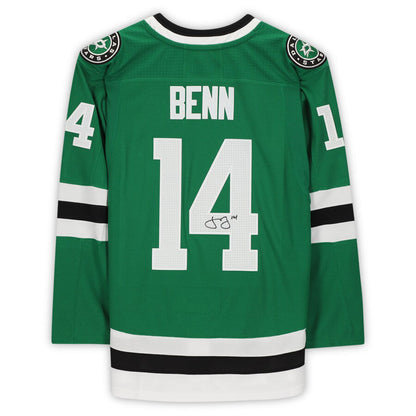 D.Stars #14 Jamie Benn Fanatics Authentic Autographed  Jersey Kelly Green Stitched American Hockey Jerseys CustomName