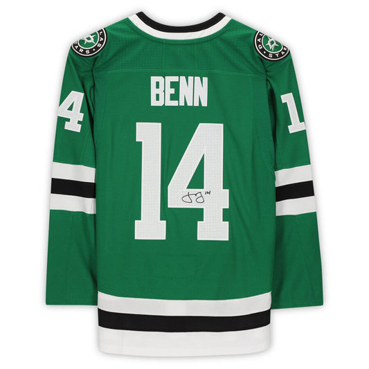D.Stars #14 Jamie Benn Fanatics Authentic Autographed  Jersey Kelly Green Stitched American Hockey Jerseys CustomName