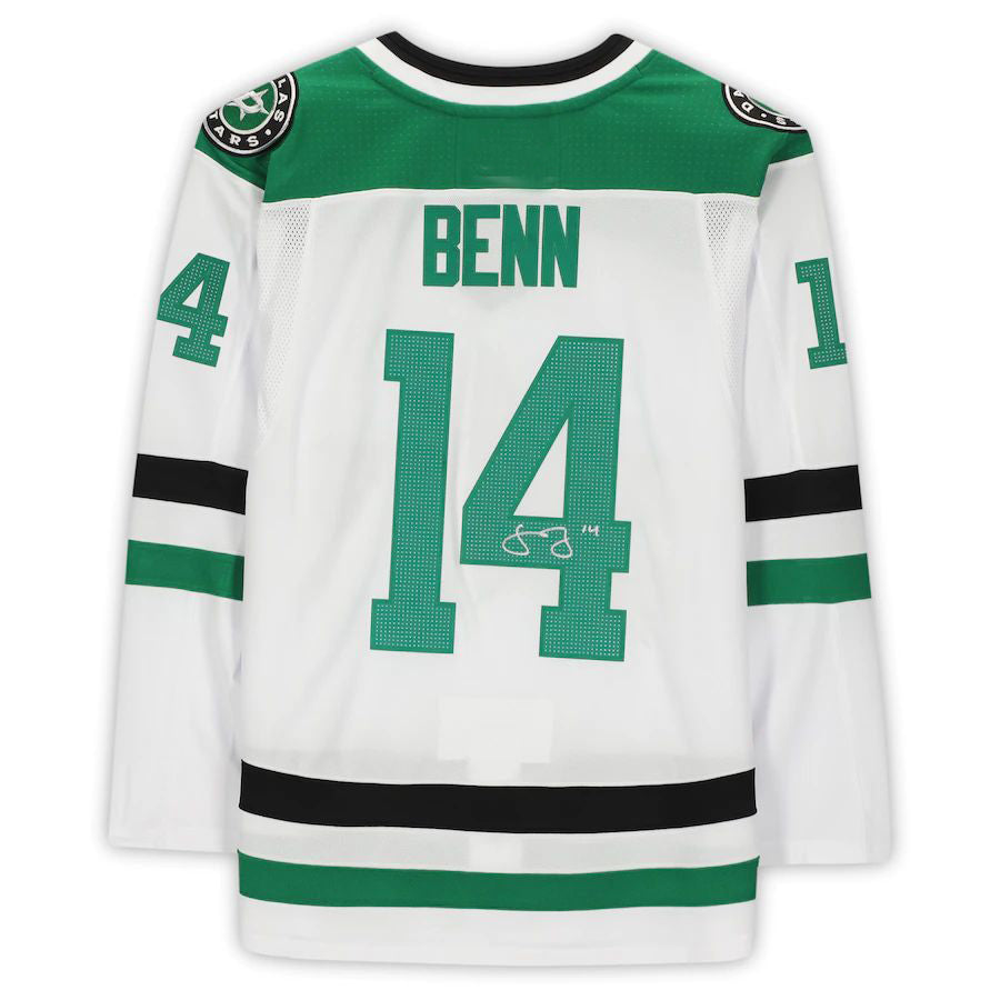 D.Stars #14 Jamie Benn Fanatics Authentic Autographed  Jersey White Stitched American Hockey Jerseys CustomName