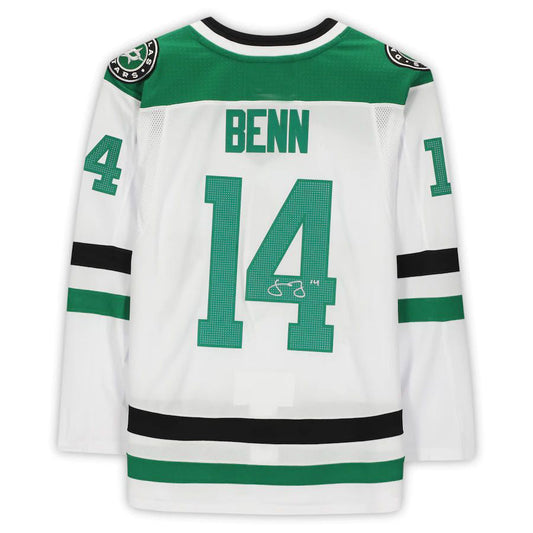D.Stars #14 Jamie Benn Fanatics Authentic Autographed  Jersey White Stitched American Hockey Jerseys CustomName