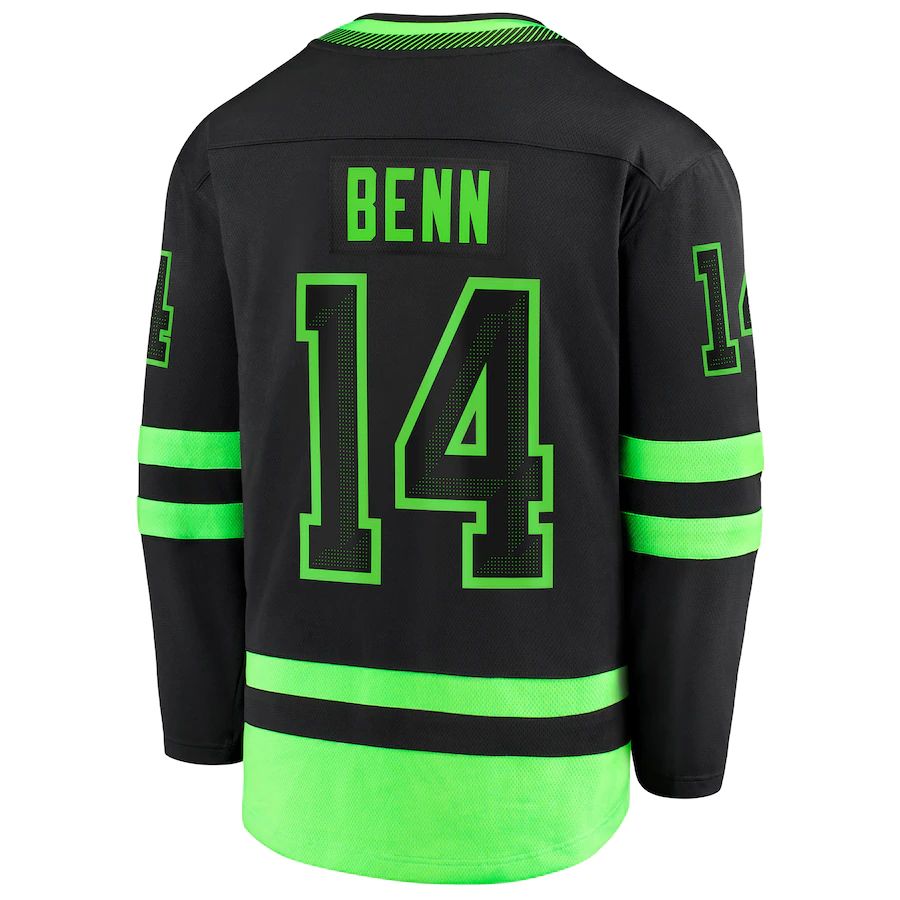 D.Stars #14 Jamie Benn Fanatics Branded 2020-21 Alternate Premier Breakaway Player Jersey Black Stitched American Hockey Jerseys CustomName