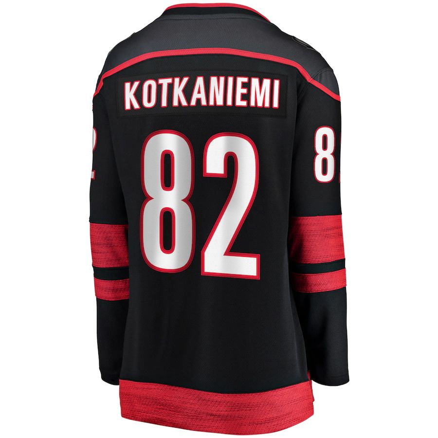 C.Hurricanes #82 Jesperi Kotkaniemi Fanatics Branded Home Breakaway Player Jersey Black Stitched American Hockey Jerseys CustomName