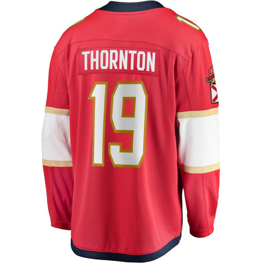 F.Panthers #19 Joe Thornton Fanatics Branded Home Breakaway Player Jersey Red Stitched American Hockey Jerseys CustomName