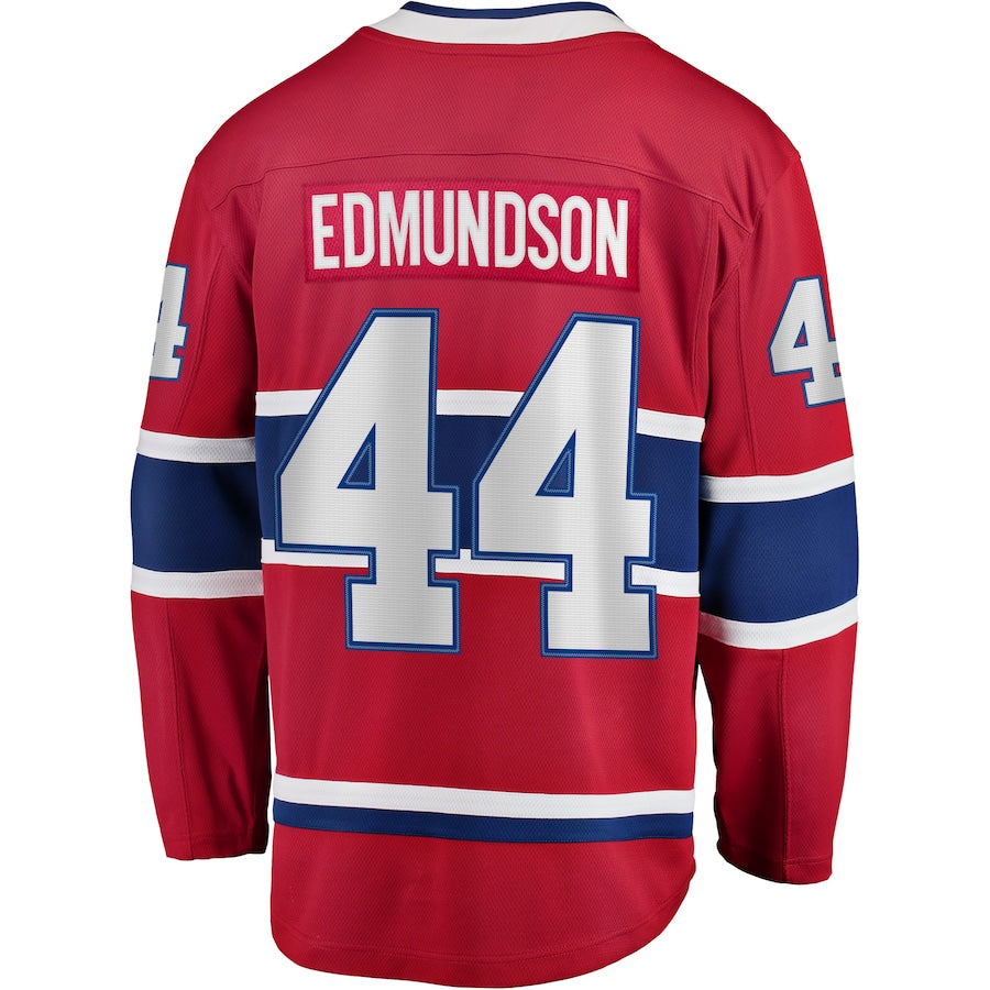 M.Canadiens #44 Joel Edmundson Fanatics Branded Breakaway Player Jersey Red Stitched American Hockey Jerseys CustomName