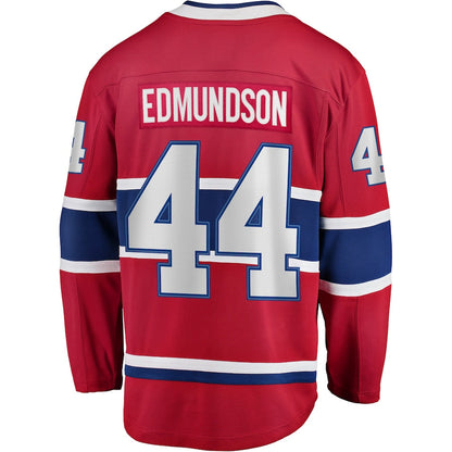 M.Canadiens #44 Joel Edmundson Fanatics Branded Breakaway Player Jersey Red Stitched American Hockey Jerseys CustomName