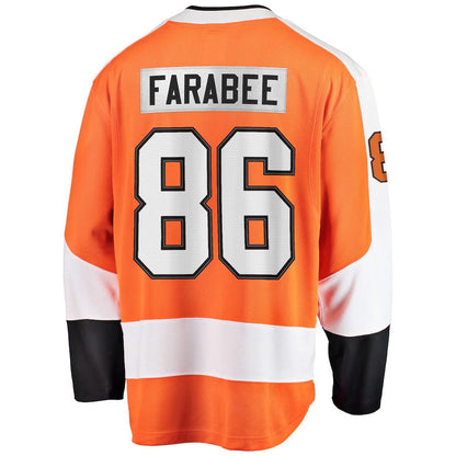 P.Flyers #86 Joel Farabee Fanatics Branded Home Team Breakaway Player Jersey Orange Stitched American Hockey Jerseys CustomName