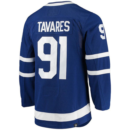 T.Maple Leafs #91 John Tavares Home Captain Patch Primegreen Authentic Pro Player Jersey  Blue Stitched American Hockey Jerseys CustomName