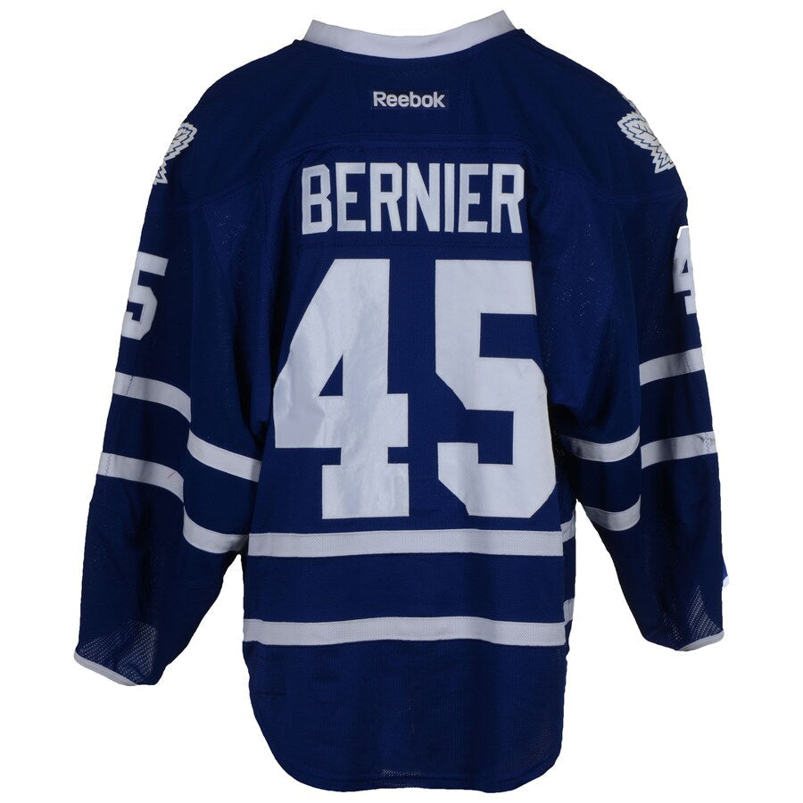 T.Maple Leafs #45 Jonathan Bernier Fanatics Authentic Game-Used from the 2015-16 Season Blue Stitched American Hockey Jerseys CustomName