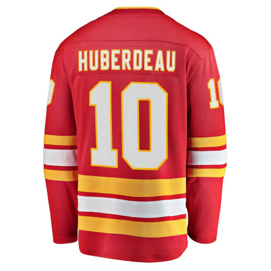 C.Flames #10 Jonathan Huberdeau Fanatics Branded Home Breakaway Player Jersey Red Stitched American Hockey Jerseys CustomName