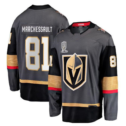 V.Golden Knights #81 Jonathan Marchessault Fanatics Branded 2023 Stanley Cup Champions Alternate Breakaway Player Jersey - Black Hockey Jerseys CustomName
