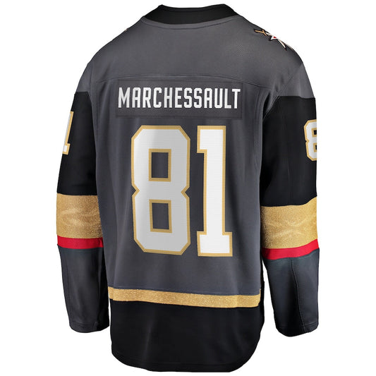 V.Golden Knights #81 Jonathan Marchessault Fanatics Branded Alternate Premier Breakaway Player Jersey  Gray Hockey Jerseys CustomName