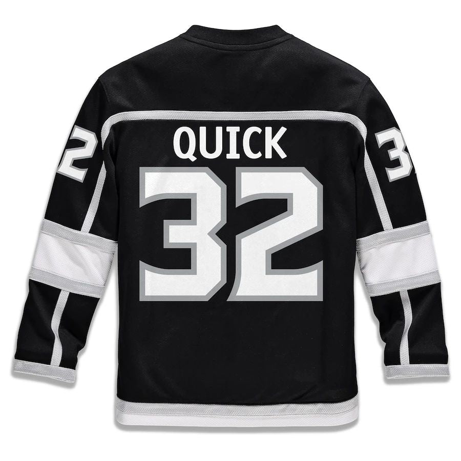 LA.Kings #32 Jonathan Quick Fanatics Branded Replica Player Jersey Black Stitched American Hockey Jerseys CustomName
