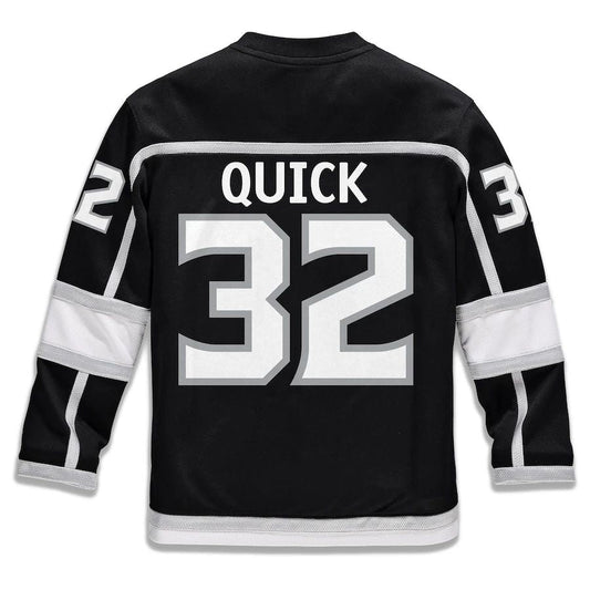 LA.Kings #32 Jonathan Quick Fanatics Branded Replica Player Jersey Black Stitched American Hockey Jerseys CustomName