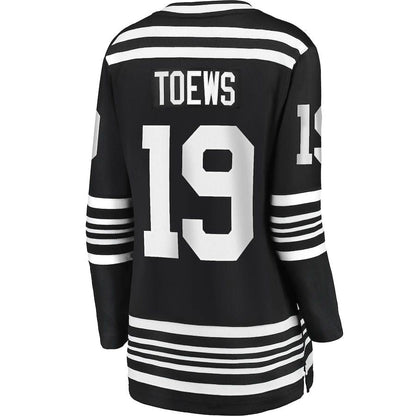 C.Blackhawks #19 Jonathan Toews Fanatics Branded Alternate 2019-20 Premier Breakaway Player Jersey Black Stitched American Hockey Jerseys CustomName