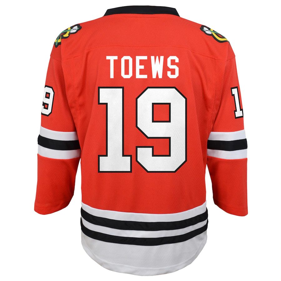 C.Blackhawks #19 Jonathan Toews Toddler Replica Player Jersey Red Stitched American Hockey Jerseys CustomName