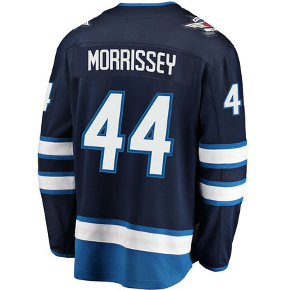 W.Jets #44 Josh Morrissey Fanatics Branded Breakaway Replica Jersey  Navy Stitched American Hockey Jerseys CustomName