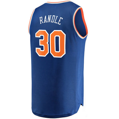 NY.Knicks #30 Julius Randle Fanatics Branded  2020-21 Fast Break Replica Jersey Icon Edition  Blue Stitched American Basketball Jersey
