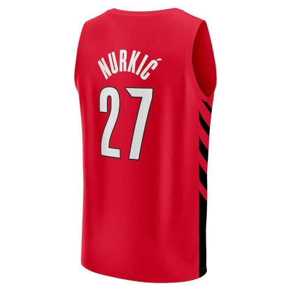 P.Trail Blazers #27 Jusuf Nurkic Fanatics Branded 2022-23 Fast Break Jersey Red Statement Edition Stitched American Basketball Jersey