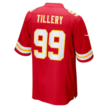 KC.Chiefs #99 Jerry Tillery Red Team Game Stitched American Football Jerseys