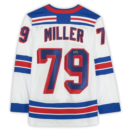 NY.Rangers #79 K'Andre Miller Rangers Fanatics Authentic Autographed 2020-21 Reverse Retro White Stitched American Hockey Jerseys CustomName