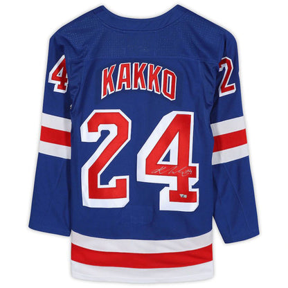 NY.Rangers #24 Kaapo Kakko Fanatics Authentic Autographed Jersey Blue Stitched American Hockey Jerseys CustomName