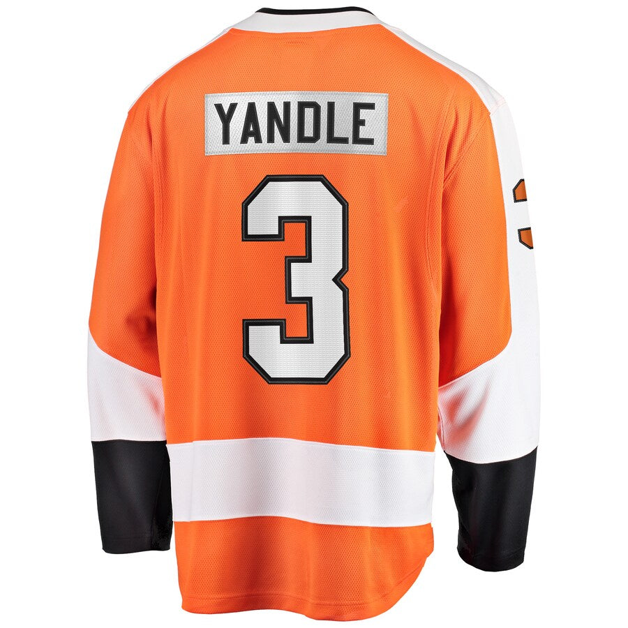 P.Flyers #3 Keith Yandle Fanatics Branded Home Breakaway Player Jersey Orange Stitched American Hockey Jerseys CustomName