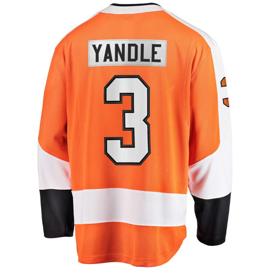 P.Flyers #3 Keith Yandle Fanatics Branded Home Breakaway Player Jersey Orange Stitched American Hockey Jerseys CustomName